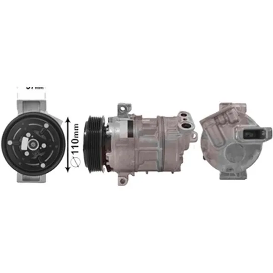 Compresor aer conditionat FIAT BRAVO 2006->2016 1.6 D Multijet 77KW 105CP , pentru motor 0 perioada 2007 2008 2009 2010 2011 2012 2013 2014