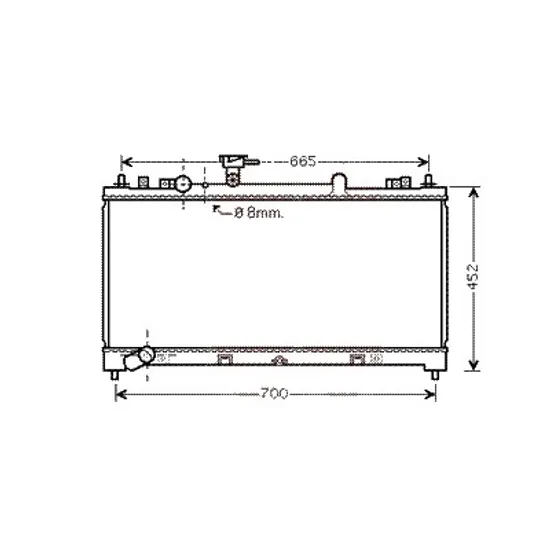 Radiator apa MAZDA 6 GG 2007->2013 pentru 2.5 MZR, perioada 2007 2008 2009 2010 2011 2012 2013