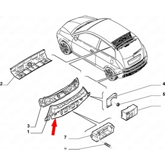 Panou Spate LANCIA YPSILON 2003->2011 Panou spate Perioada 2003 2004 2005 2006 2007 2008 2009 2010 2011