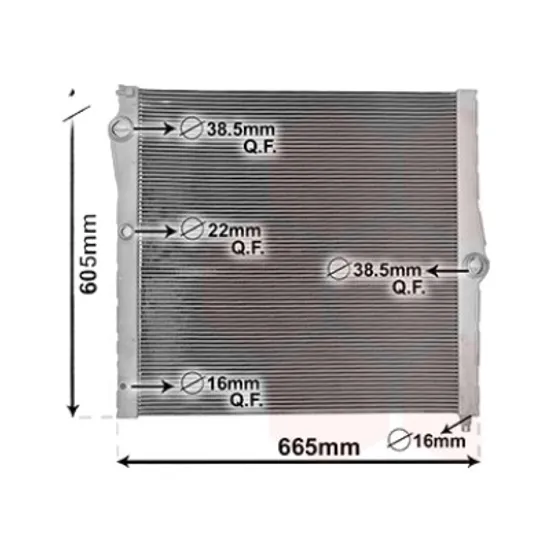Radiator apa BMW X5 F15 2013->2018, X5 E70 2006->2013, X6 E71 2007->2014, X6 F16 2014->2019 pentru M 50 d, perioada 2011 2012 2013 2014 2015 2016 2017 2018 2019