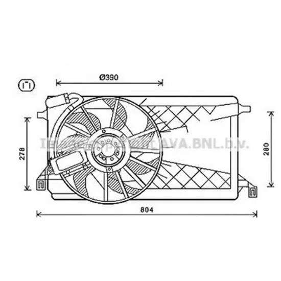 Ventilator motor FORD C-MAX 1 2007->2010 1.8 TDCi 85KW 115CP , pentru motor KKDA, KKDB perioada 2007 2008 2009 2010