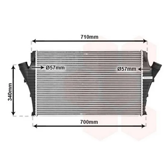 Intercooler FIAT CROMA 2005-> Radiator intercooler 1.9 CDTI (647x415x34) Perioada 2005 2006 2007 2008 2009 2010