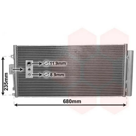 Radiator Aer Conditionat FIAT 500 2007-> Radiator aer conditionat 1,4i 16V ABARTH (63x29,5) Perioada 2007 2008 2009 2010 2011 2012 2013 2014 2015 2016 2017 2018