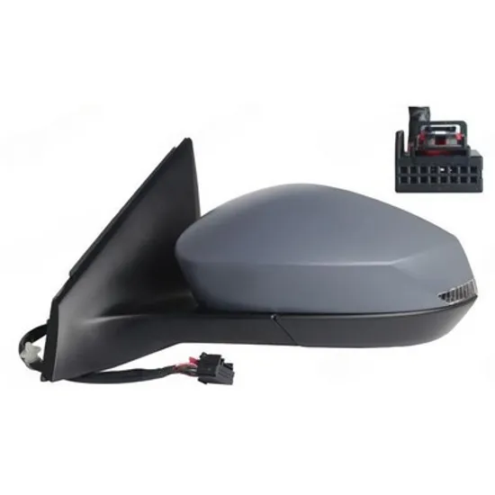 Oglinda SKODA FABIA 4 2021-> Oglinda exterioara electrica cu incalzire cu rabatare electrica pentru vopsit Heliomata (cu semnal LED) STANGA Perioada 2021 2022 2023 2024 2025