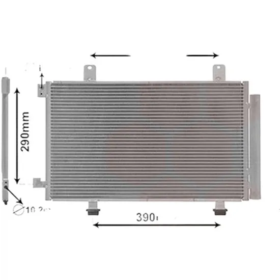 Radiator aer conditionat RENAULT CLIO 2 1998->2012 pentru 1.9 dTi , perioada 1999 2000 2001 2002 2003 2004 2005
