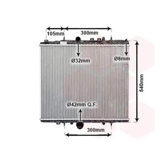 Radiator Motor PEUGEOT 807 2002->2010 Radiator apa pentru 2,0i - 16V - 2,0 - 2,2 JTD 46,5x56,3 Perioada 2002 2003 2004 2005 2006 2007 2008