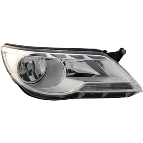 Far dreapta VW TIGUAN 5N 2007->2018 perioada 2008 2009 pana la an de fabricatie 2012, cu motor reglaj, semnal transparent, cu reglaj electric, cu bec H7/H7