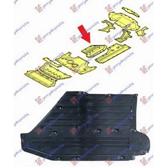 Scut Motor BMW 6 Gran Turismo G32 2017-> Scut inferior PLASTIC centrala spate Perioada 2017 2018 2019 2020 2021