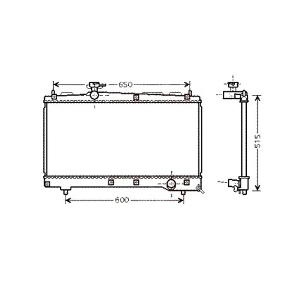 Radiator apa TOYOTA AVENSIS VERSO 2001->2007 pentru 2.0, perioada 2001 2002 2003 2004 2005 2006 2007 2008 2009