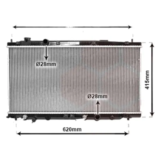 Radiator apa HONDA JAZZ 3 2007->2014 pentru 1.3 i, perioada 2008 2009 2010 2011 2012 2013