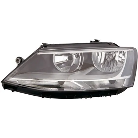 Far stanga VW JETTA 6 2010-> perioada 2010 2011 2012 2013 2014 2015 2016 2017 pana la an de fabricatie 2015, cu motor reglaj, semnal transparent, cu reglaj electric, cu bec H7/H7