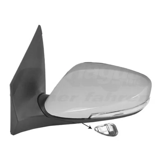 Oglinda exterioara stanga HYUNDAI ELANTRA 2011->2016, i30 2012->2017 perioada 2011 2012 2013 2014 2015 , cu lampa podea, cu lumini de pozitie, cu semnal, numar pini 10, numar pini 12, pentru pini 10, cu incalzire, rabatare electrica, pentru vopsit,