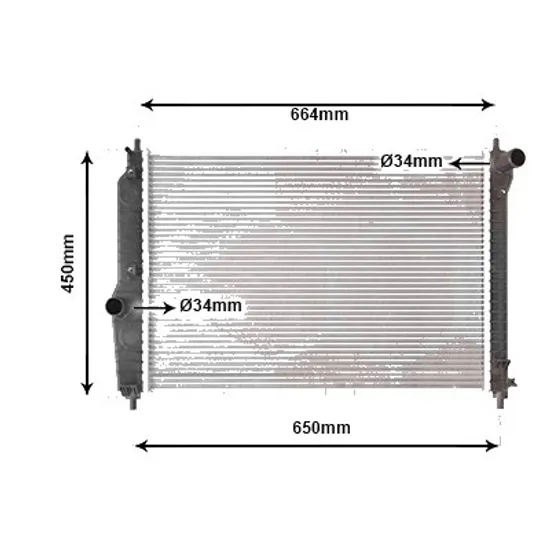 Radiator apa DAEWOO KALOS 2002-> pentru 1.5, perioada 2002 2003 2004