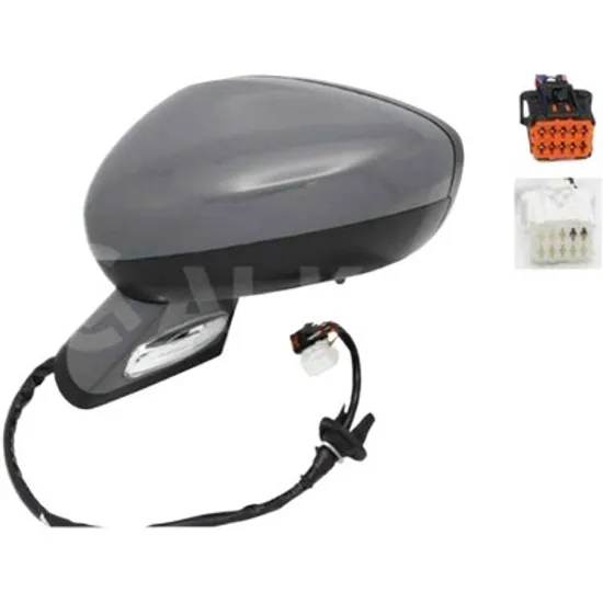 Oglinda exterioara stanga PEUGEOT 4008 2012-> perioada 2012 2013 2014 2015 2016 2017 , cu semnal, numar pini 9, rabatare electrica, prevopsit grund, cu incalzire