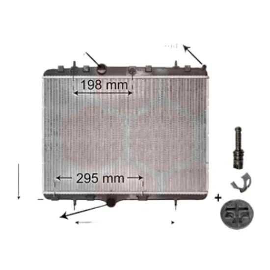 Radiator apa PEUGEOT 2008 1 2015->2020 1.6 VTi 85KW 116CP , pentru motor 5FS (EP6C) perioada 2013 2014,2015,2016,2017 2018