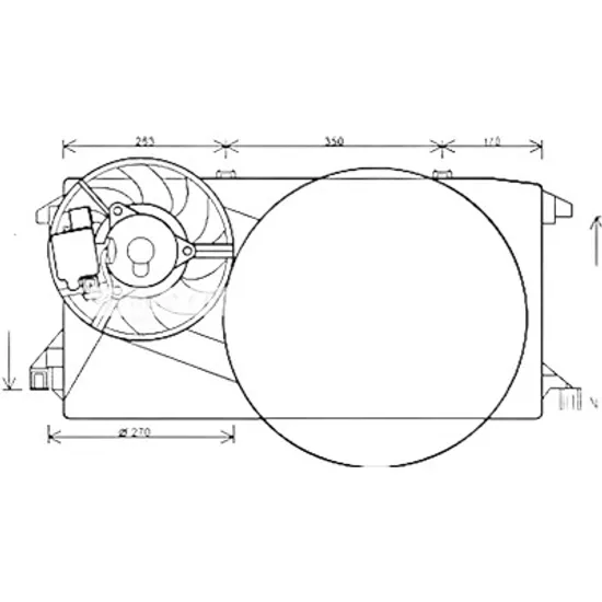 Ventilator motor FORD TRANSIT 2005->2014 pentru 2.2 TDCi 4x4, perioada 2011 2012 2013 2014