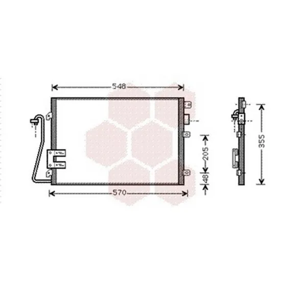 Radiator Aer Conditionat DACIA LOGAN 2004->2012 Radiator aer conditionat 1.4i 8V - 1.6 8V - 08 (51x38) Perioada 2004 2005 2006 2007 2008