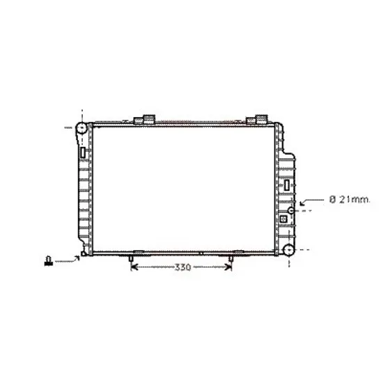Radiator apa MERCEDES C-CLASS W202 1993->2000 C 280 145KW 197CP , pentru motor M 112.920 perioada 1997 1998,1999 2000