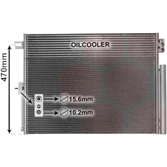 Radiator aer conditionat CHEVROLET CAPTIVA C100 2006-> pentru 2.0 D, perioada 2011 2012 2013 2014 2015 2016