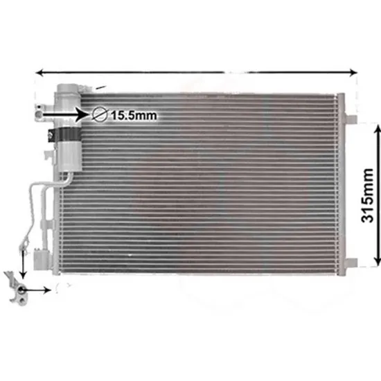 Radiator aer conditionat HYUNDAI i30 coupe 2013-> pentru 1.6 MPI, perioada 2014 2015 2016 2017 2018 2019 2020 2021