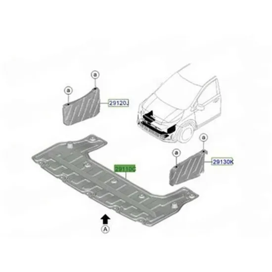 Scut Motor KIA PICANTO 3 2024-> Scut motor plastic (O) Perioada 2024 2025
