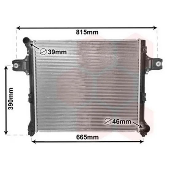Radiator Motor JEEP COMMANDER 2005->2010 Radiator apa 3.0 CRD diesel (590x515x37) Perioada 2005 2006 2007 2008 2009 2010