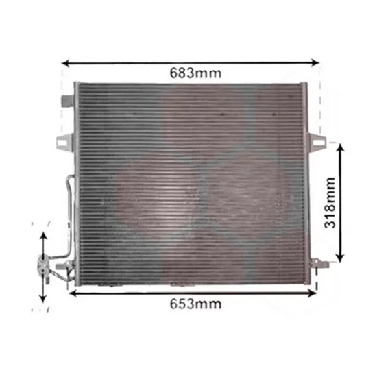 Radiator aer conditionat RENAULT TWINGO 3 2014-> pentru 1.0 SCe 70, perioada 2014 2015 2016 2017 2018 2019 2020
