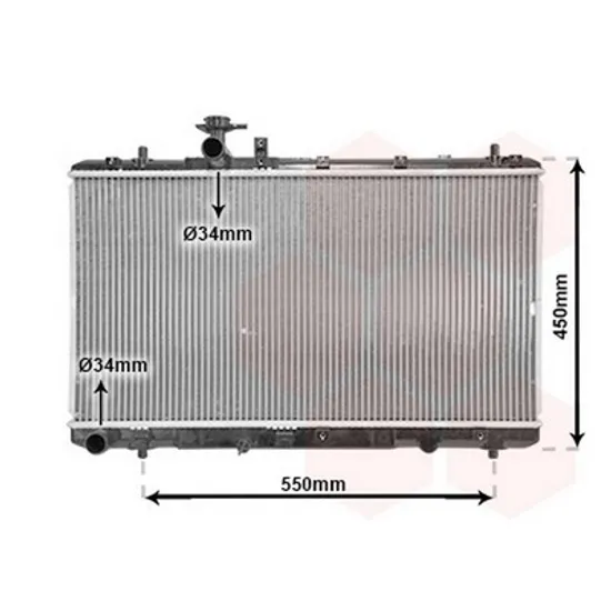 Radiator Motor SUZUKI SX4 2006-> Radiator apa 1.5I-1.6i 16V VVTI (71x37.5) (KOYO) Perioada 2006 2007 2008 2009 2010 2011 2012