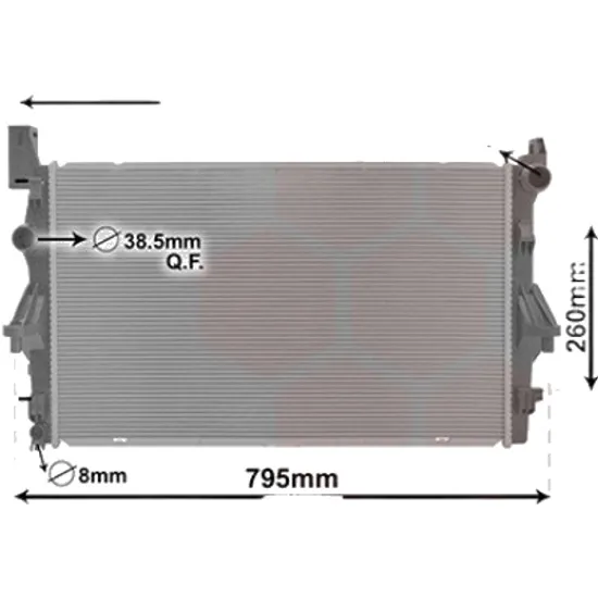 Radiator apa MERCEDES VITO W447 2014-> pentru 111 CDI, perioada 2014 2015 2016 2017 2018 2019