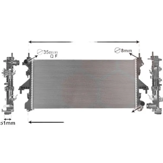 Radiator apa PEUGEOT BOXER 2006-> pentru 2.0 BlueHDi 160, perioada 2015 2016 2017 2018 2019