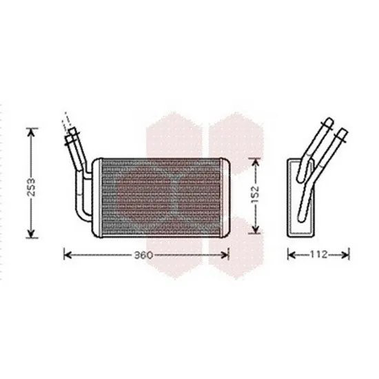 Radiator Incalzire FORD TRANSIT 2000->2006 Calorifer BEHR -AC 247x146 Perioada 2000 2001 2002 2003 2004 2005 2006