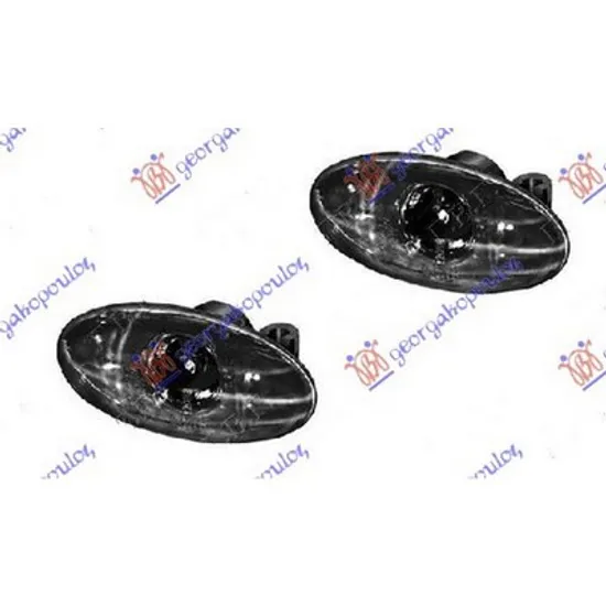 Semnalizator PEUGEOT 206 1998->2007 Semnal lateral set alb fumuriu Perioada 1998 1999 2000 2001 2002 2003 2004