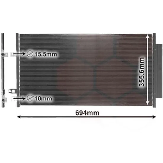 Radiator aer conditionat FORD FOCUS 3 2010->2019 pentru Electric, perioada 2013 2014 2015 2016 2017