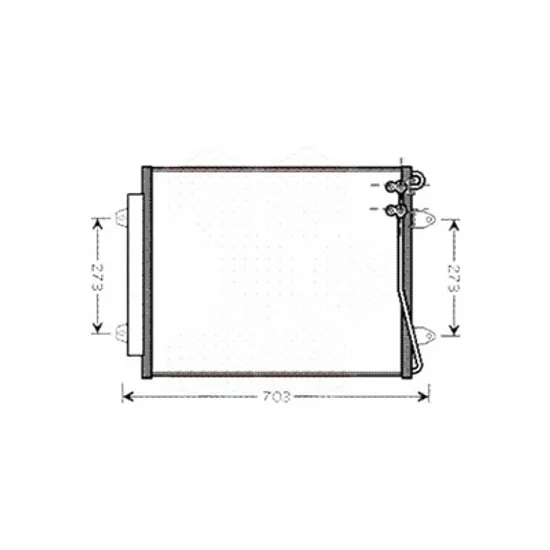 Radiator aer conditionat CHEVROLET CAPTIVA C100 2006-> 3.0 4WD 190KW 258CP , pentru motor LF1, LFW perioada 2010 2011,2012,2013,2014,2015,2016,2017 2018