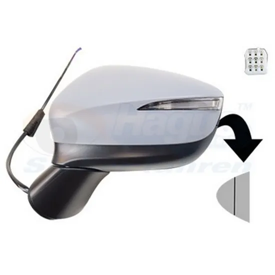 Oglinda MAZDA CX-5 2011->2017 Oglinda exterioara electrica cu incalzire pentru vopsit (cu semnal ) (6 PIN) 2015-> stanga Perioada 2015 2016 2017 2018