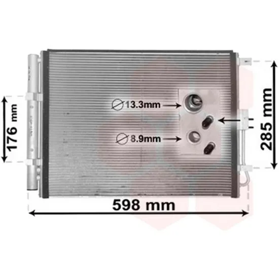 Radiator aer conditionat RENAULT SYMBOL 2 2008->2013, CLIO 2 1998->2012 pentru 1.5 dCi, perioada 2004 2005 2006 2007 2008 2009 2010 2011 2012 2013