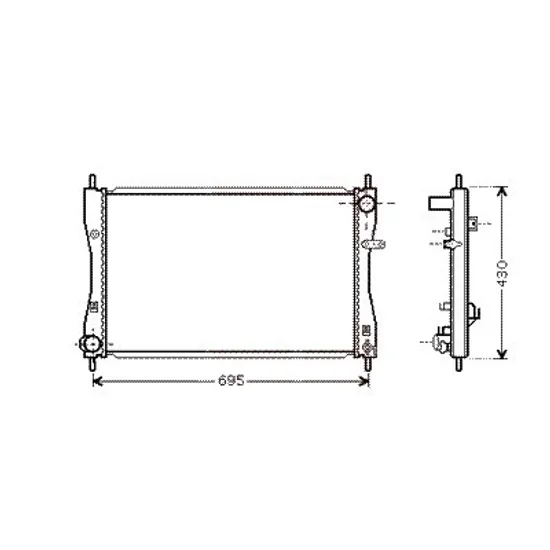 Radiator apa SMART FORFOUR 454 2004->2006 pentru 1.5 CDI, perioada 2004 2005 2006