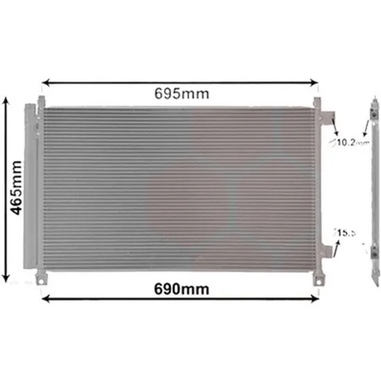 Radiator aer conditionat SEAT ATECA 2016-> 1.6 TDI 85KW 115CP , pentru motor DDYA, DGTE perioada 2016 2017,2018,2019,2020 2021