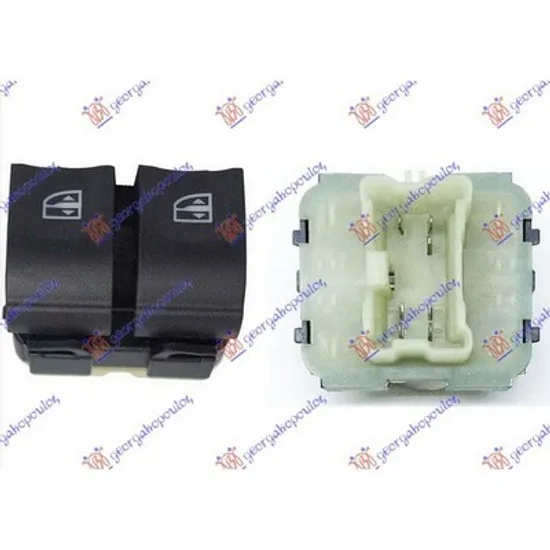 Butoane usa RENAULT TWINGO 3 2014-> Panou butoane usa fata (fata usi)(dublu)(lumina portocalie)(mufa alba)(7pin) stanga Perioada 2014 2015 2016 2017 2018 2019 2020