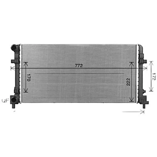 Radiator apa SKODA RAPID 2011->2019 pentru 1.6 TDI, perioada 2012 2013 2014 2015 2016 2017 2018 2019