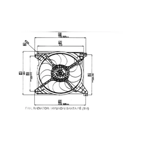 Ventilator Motor HYUNDAI SANTA FE 1 2001->2006 Electroventilator radiator complet (benzina-DIESEL), Perioada 2000 2001 2002 2003 2004 2005 2006