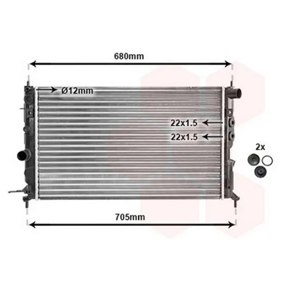 Radiator Motor OPEL VECTRA B 1995->2003 Radiator apa 1,6-1,816V A/C 61x37 1996->1998 Perioada 1995 1996 1997 1998 1999 2000 2001 2002 2003