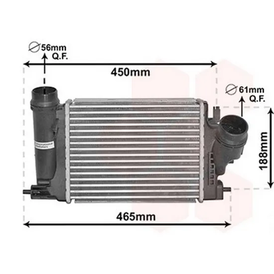 Intercooler RENAULT KADJAR 2015-> Radiator intercooler 1 6 DCi 282x218x64 Perioada 2016 2017 2018 2019
