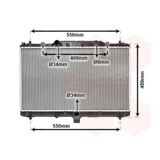 Radiator Motor SUZUKI SX4 2006-> Radiator apa 1.9 JTD-DDiS (375x650) (KOYO) Perioada 2006 2007 2008 2009 2010 2011 2012
