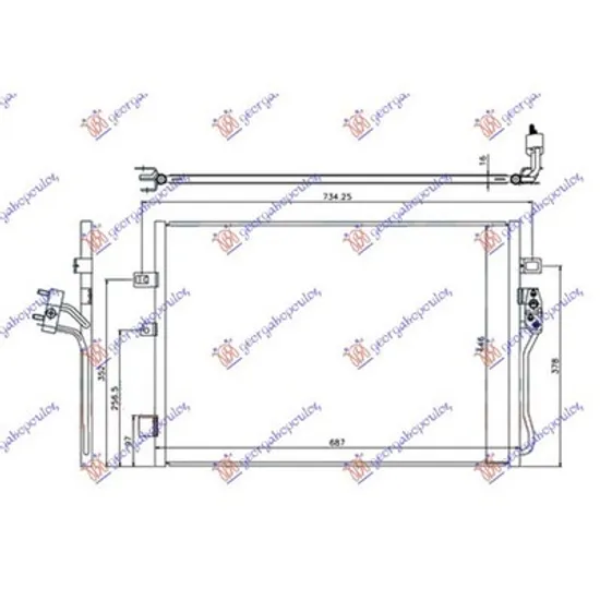 Radiator Aer Conditionat FIAT FREEMONT 345 2011-> Radiator aer conditionat benzina/diesel manuala 645x445x16 Perioada 2011 2012 2013 2014 2015 2016 2017 2018