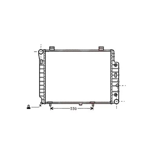 Radiator apa MERCEDES C-CLASS W202 1993->2000 pentru C 200 D, perioada 1993 1994 1995 1996 1997 1998 1999 2000