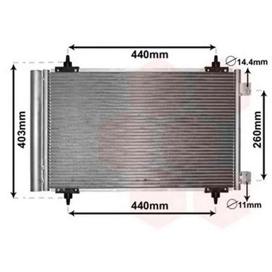 Radiator Aer Conditionat CITROEN JUMPY 2007->2016 Radiator aer conditionat 1.6 - 2.0HDi - MJET (55x36x16) 2006-> Perioada 2007 2008 2009 2010 2011 2012 2013 2014 2015