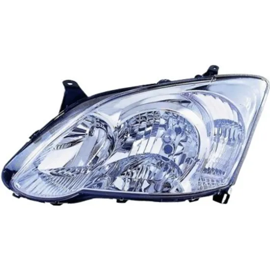 Far dreapta TOYOTA COROLLA E12 2001->2007 perioada 2001 2002 2003 2004 2005 2006 2007 de la an de fabricatie 08/2004, cu motor reglaj, semnal transparent, cu reglaj electric, pentru 3 usi, cu bec H7/H7, cu bec PY21W, cu bec W5W,