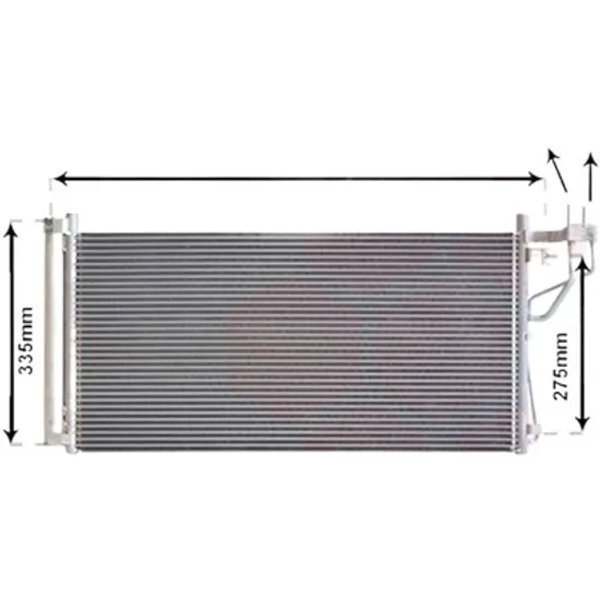 Radiator aer conditionat RENAULT MEGANE III Grandtour 2008-> 1.5 dCi 78KW 106CP , pentru motor K9K 832, K9K 836, K9K 846 perioada 2009 2010,2011,2012,2013 2014
