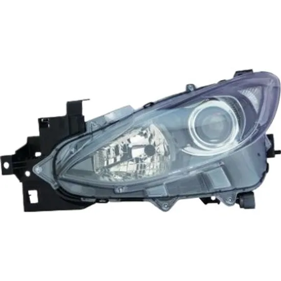 Far stanga MAZDA 3 BM 2013-> perioada 2013 2014 2015 2016 2017 2018 pana la an de fabricatie 2017, cu motor reglaj, semnal transparent, cu reglaj electric, cu lumina de zi, cu bec H11, cu bec H15,